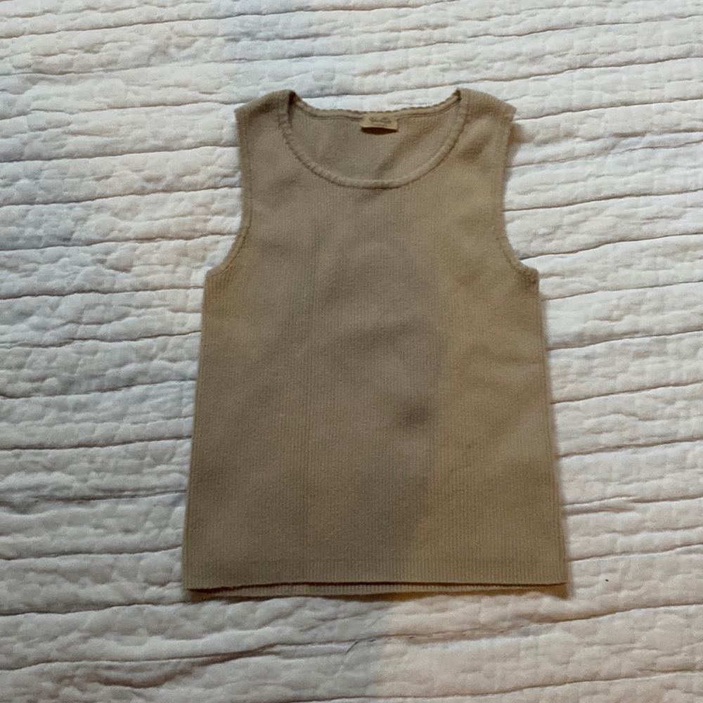 Tan John Galt knit tank top